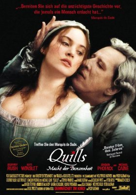 Plakát: Quills - Perem markýze de Sade