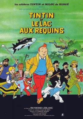 Plakát: Tintin a jezero žraloků