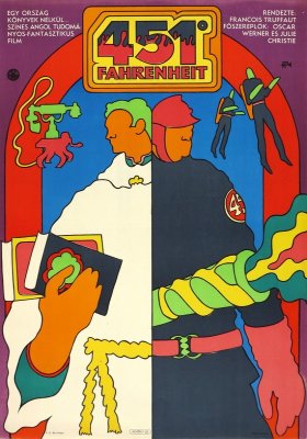 Plakát: 451° Fahrenheita