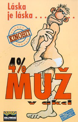Plakát: 4% muž v akci