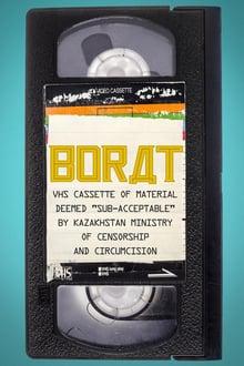 Plakát: Borat: VHS kazeta materiálů "ne-moc-přijatelných" podle Kazašského ministerstva cenzůry a obřízky