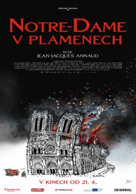 Plakát: Notre-Dame v plamenech